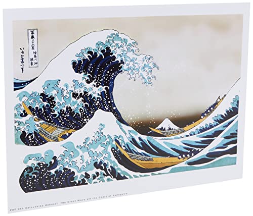 onthewall Hokusai The Great Wave Off Kanagawa Japanische Poster Kunstdruck 40 x 30 cm (PDP 059) von onthewall