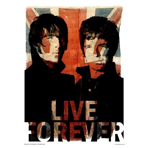 onthewall Oasis Liam und Noel Live Forever Kunstdruck Poster Perücke (otw50) von onthewall