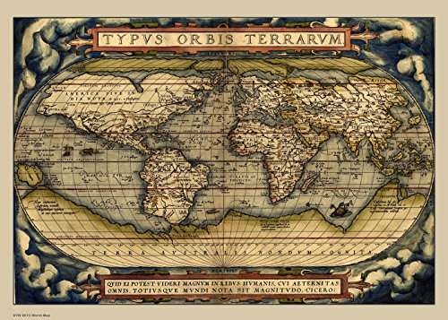 onthewall Vintage World Map Poster Art Print von onthewall