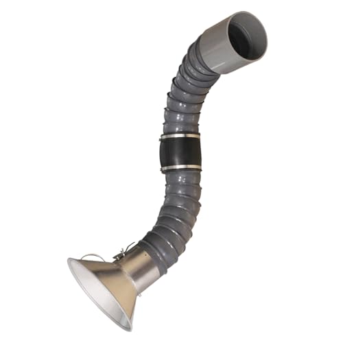 Absaugarm schweißrauch absauganlage OD150mm Lötrauchabsaugung arm schweißrauchabsaugarm Rauchabsauger ABS Ventilation Rohr Absugrohr Für Labor Werkstatt Industrie (1m mit trichter) von oomvarmer