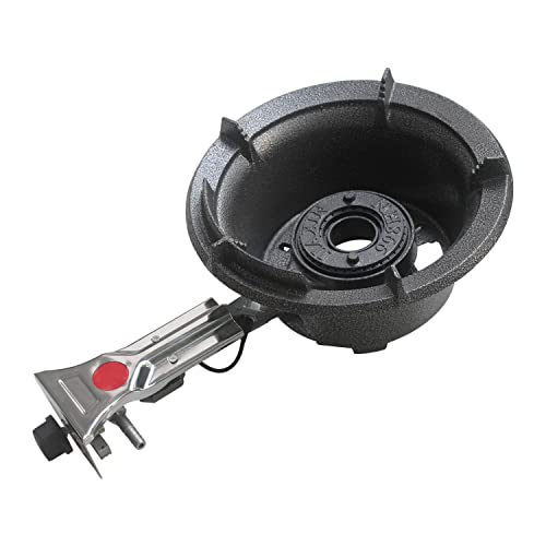 Gaskocher gusseisen hockerkocher camping campingkocher outdoor gaskocher professionell hochleistungsbrenner propan profi (330mm Durchmesser) von oomvarmer