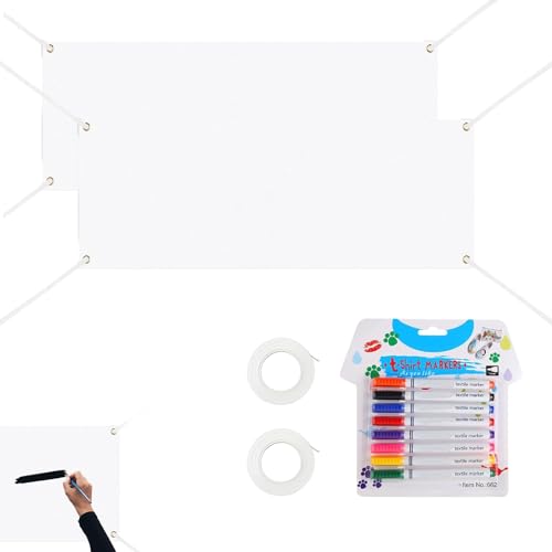 2 Banner Selbst Gestalten Set, Banner Personalisiert mit 20 m Seil und 8 Farbstiften, Plakate poster selbst gestalten Personalisierte DIY Geburtstagsbanner Hochzeitsbanner für Feiern 2 Banner Selbst Gestalten Set, Banner Personalisiert mit 20 m Seil und 8 Farbstiften, Plakate poster selbst gestalten Personalisierte DIY Geburtstagsbanner Hochzeitsbanner für Feiern von oooaooo