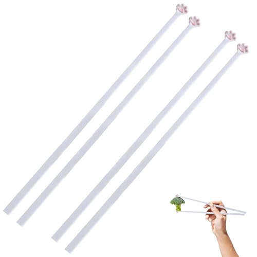 2 Pairs Katzenpfoten Essstäbchen, 25cm Chinesische Stäbchen, Süße Pfotenabdrücke Stil Persönlichkeit Geeignet für Den Gebrauch in Haushalten, Restaurants und Außenbereich von oooaooo