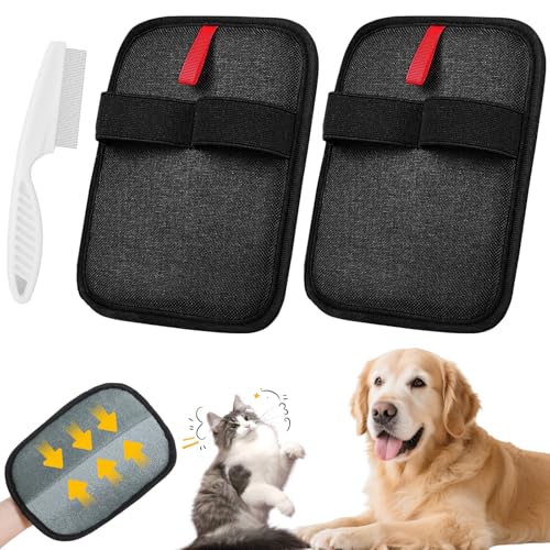3 Stück Elektrostatischer Tierhaarentferner Tierhaarentferner Handschuh, Haustierhaar-Entferner Handschuh, Pet Hair Remover Glove Hundehaare Entfernen Katzenhaare Entfernen, Geeignet Für Sofas Möbel T von oooaooo