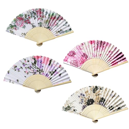 4 Stück Handfächer Bunt Fecher, Damen Sommer Handfächer Klein Fecher Sommer Fächer Hochzeit Kleiner Fächer Taschenfächer Faltfächer Föcher Für Wanddekoration Und Party Tanzabend 4 Stück Handfächer Bunt Fecher, Damen Sommer Handfächer Klein Fecher Sommer Fächer Hochzeit Kleiner Fächer Taschenfächer Faltfächer Föcher Für Wanddekoration Und Party Tanzabend von oooaooo