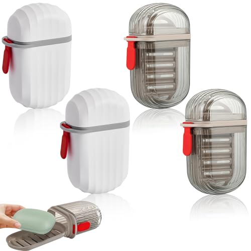 4 Stück Seifenschale Mit Deckel, Seifenschale Mit Ablauf Seifenablage Seifendose Reise Seifenbox Reise Foamie Seifenbox Seifendose Mit Abtropfgitter für Reisen Badezimmer Outdoor 4 Stück Seifenschale Mit Deckel, Seifenschale Mit Ablauf Seifenablage Seifendose Reise Seifenbox Reise Foamie Seifenbox Seifendose Mit Abtropfgitter für Reisen Badezimmer Outdoor von oooaooo
