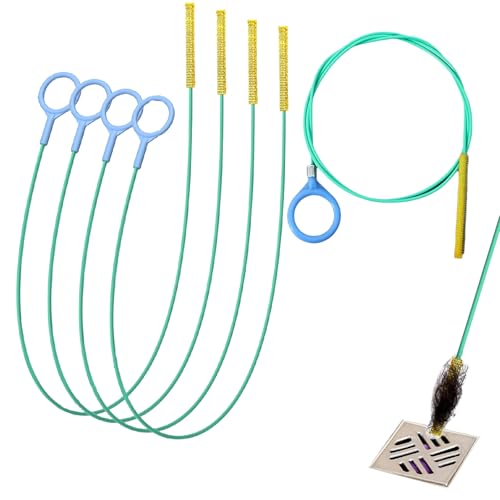 5 Stück Abflussreiniger Spirale, Rohrreinigungsspirale Abflussspirale Abfluss Sticks Rohrreiniger Spirale Abflussreiniger Sticks Reinigungsspirale Abfluss Haar Clog Tool für Badezimme Steckloch Küche von oooaooo