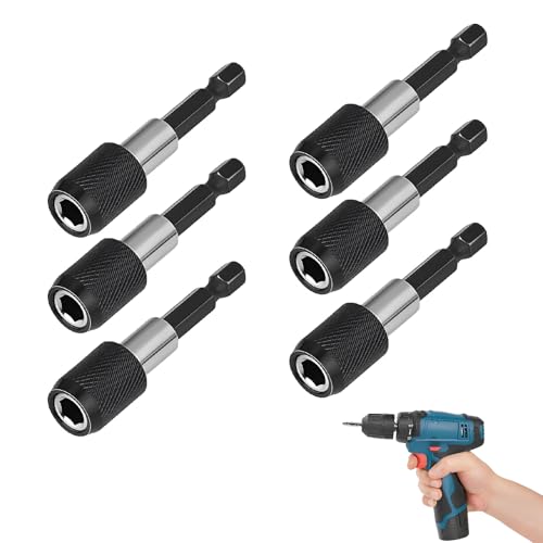 6 Stück Bithalter Magnetisch, Bithalter Akkuschrauber Set Bit Halterung Magnetisch, Magnetischer Schraubendreher Zubehör, Bit Holder Bitverlängerung Ideal Für Bohrmaschinen Und Schraubendreher von oooaooo