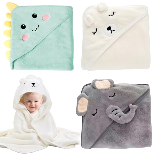 oooaooo 3 Stück Baby Handtuch Kapuze, Hübsch Babyhandtuch Mit Kapuze, 80 x 80 cm Handtuch Baby, Weich und Saugfähig Geeignet für Die Verwendung Durch Babys und Neugeborene oooaooo 3 Stück Baby Handtuch Kapuze, Hübsch Babyhandtuch Mit Kapuze, 80 x 80 cm Handtuch Baby, Weich und Saugfähig Geeignet für Die Verwendung Durch Babys und Neugeborene von oooaooo