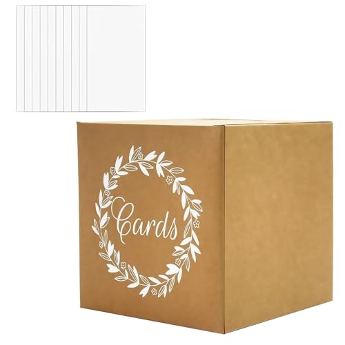 oooaooo Ein Satz Kartenbox Hochzeit Kartenbox Briefbox Hochzeit, Geldbox Geburtstag, Abschlussfeier Braut Oder Neugeborenes Party Geschenkkarton, Umschlagbox Mit Slot Geschenkbox Mit Deckel von oooaooo