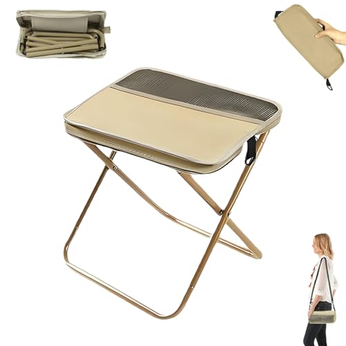 oooaooo Klapphocker Faltbar, Fusshocker Klappbar Outdoor, Gartenhocker Klappbar, Leicht und Langlebig Hocker Outdoor Geeignet für Outdoor Aktivitäten wie Camping Grillen Angeln und Wandern von oooaooo