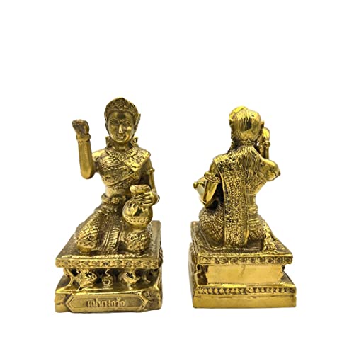 Amulett Messing Statue Nang Kwak für Reichtum und Glück im Handel, 12,7 cm von oooo