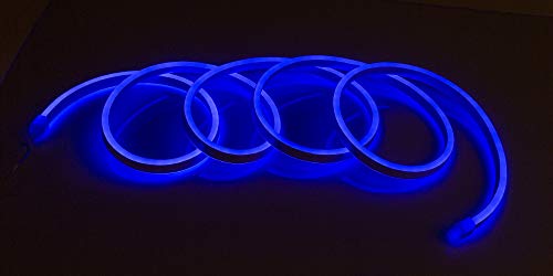 Blauer Neon-Lichtschlauch mit LED, L: 2 M, für 3 Mignon Batterien (AA) in PVC-Box von ootb