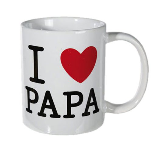 I love Papa I love Mama Becher ca. 9x8 cm Kaffeebecher Kaffee Tee Tasse: Farbe: I love Papa von ootb