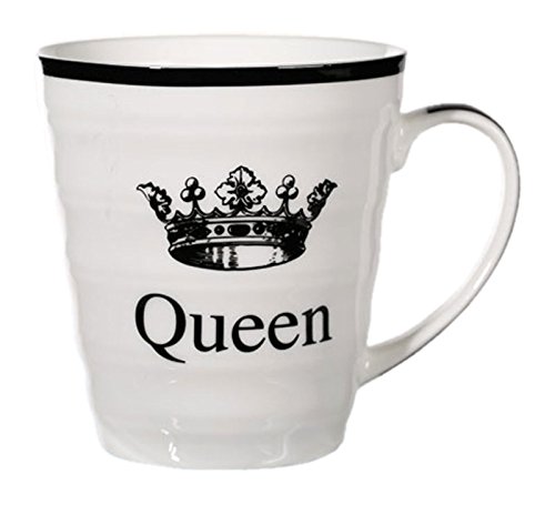 King Queen Becher ca. 9,5x8,5 cm Kaffeebecher Kaffee Tee Tasse Kaffeetasse: Farbe: Queen von ootb