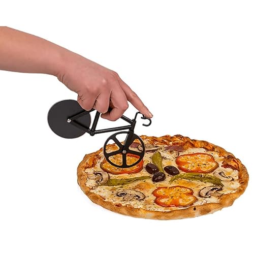 Pizzaschneider,Pizzaroller, Pizza-Schneider Modell Fahrrad aus ABS & Metall von ootb