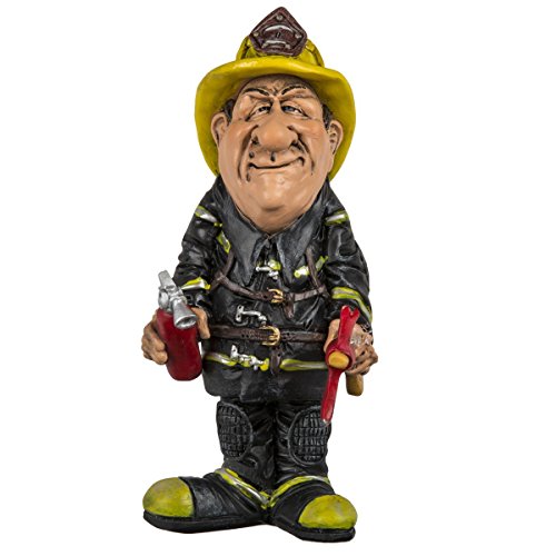 ootb Figur, Feuerwehrmann, Polyresin, Mehrfarbig, 19.5 x 11 x 11.5 cm von ootb