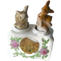 Texas Alamo Souvenir Hirsch Nodder Shaker Set - Figürliche Salz Und Pfeffer Streuer Einweihungsparty Geschenk Salzstreuer Paare-Geschenk von openslate