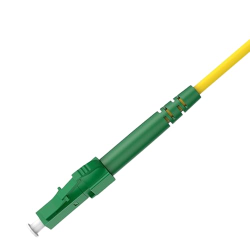 Opteec - Glasfaserkabel geschirmt – 3 m – Verlängerung/Strumpfband – LC/APC auf LC/APC verstärkt – Simplex Monomode. – Gelb (3 m) von opteec