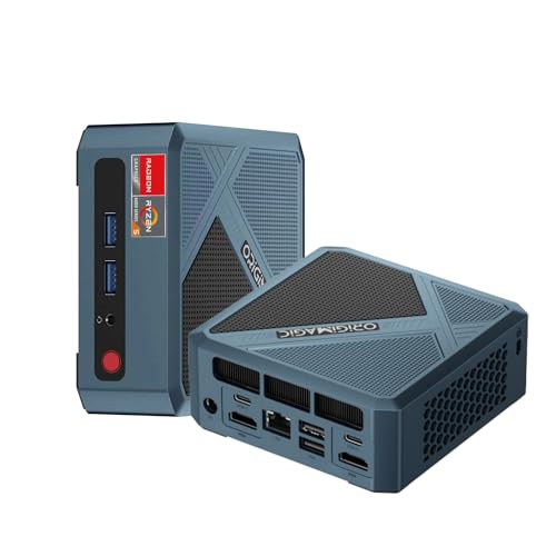 origimagic N2 Mini PC Ryzen 5 6600H Prozessor (bis zu 4,5 GHz) OS 11 Pro 32 GB DDR5 RAM, 512 GB SSD, HDMI 2.0, Desktop WiFi 6E, BT5.2/RJ45, 8K@60HZ von USB 4.0, Quad-Screen-Display fürs Büro von origimagic