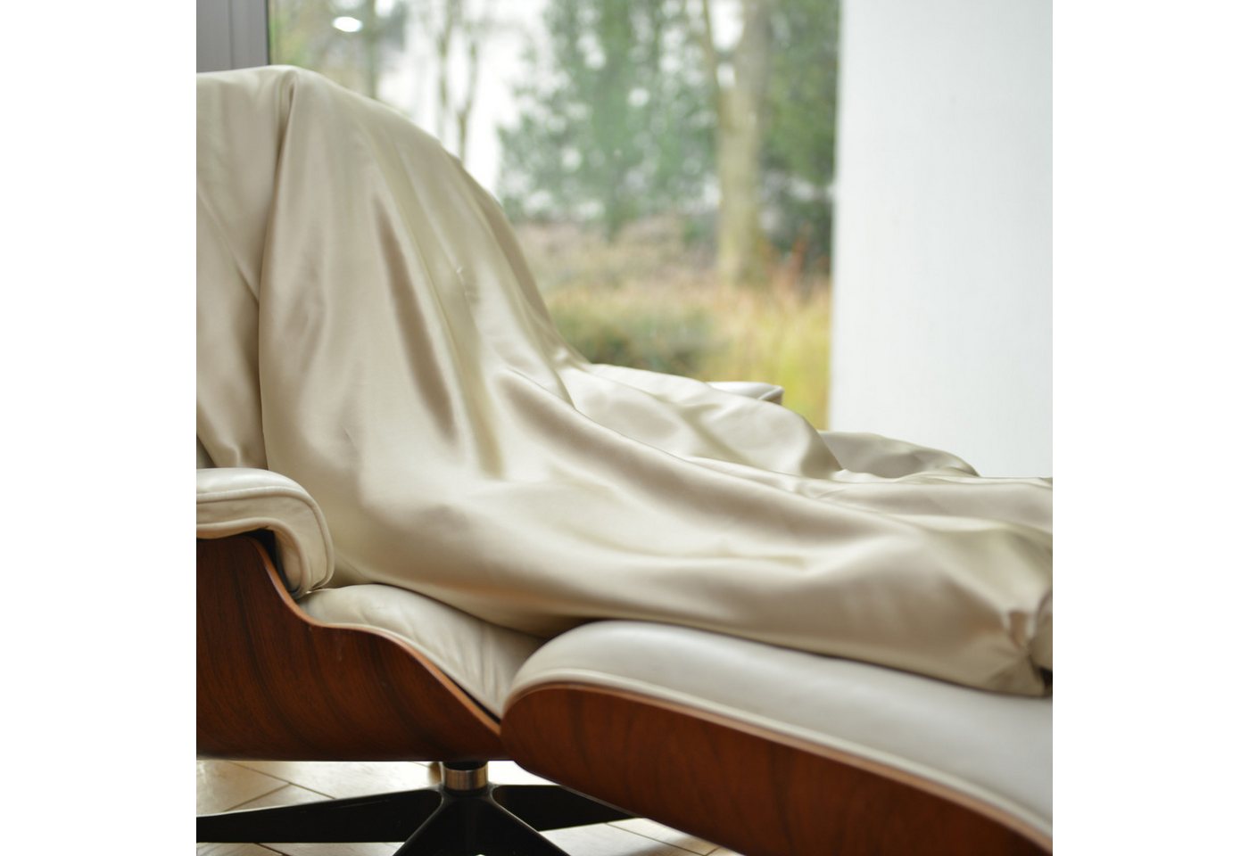 Bettbezug Seiden-Bettbezug aus Maulbeerseide, taupe, orignee von orignee