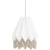 Papierlampe | Kinderzimmer Lampe, Deckenlampe Farbe Polarweiß Mit Helltaupefarbenem Streifen von orikomi