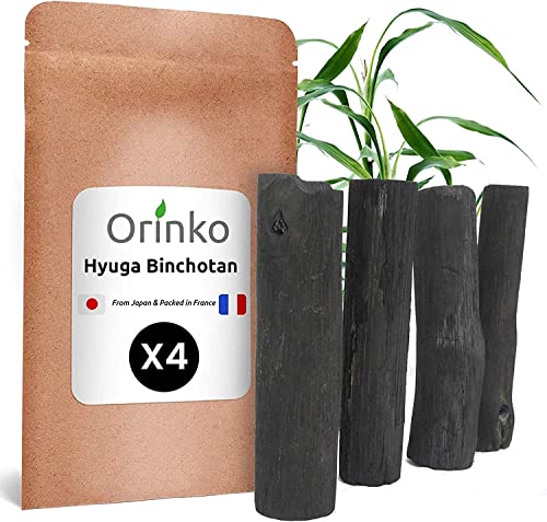 Orinko BINCHOTAN Japanese Hyuga X4 (100 g, 25 g x 4) | Authentische Aktivkohle, traditionell aus Japan (Miyazaki Pref.) für Wasserreinigung in Karaffe... von orinko