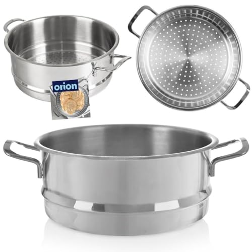 Dünsteinsatz Dämpfeinsatz Dampfgarer Einsatz aus Edelstahl 26 cm ANETT 5,5 L von orion group