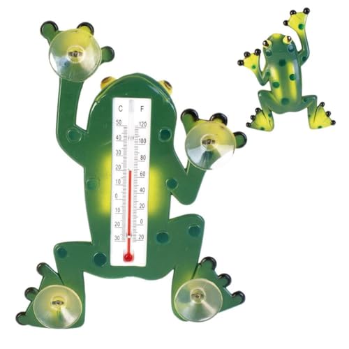 Fensterthermometer Außenthermometer mit Saugnäpfen Frosch 23,5 cm von orion group
