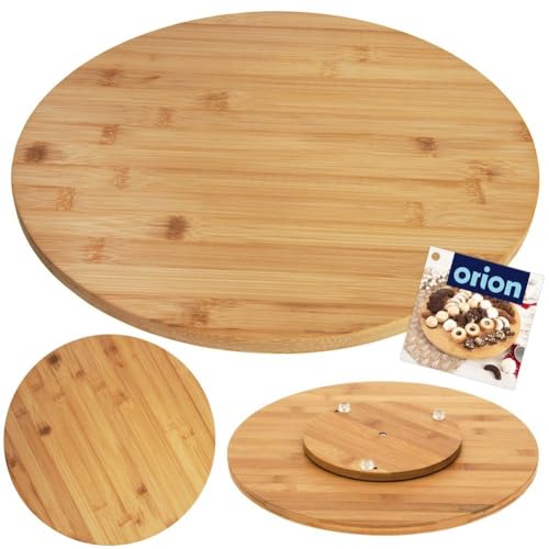 Servierbrett Servierplatte Serviertablett Bambusbrett drehbar 35 cm von orion group