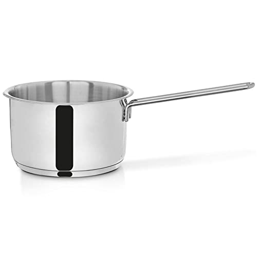 Stielkasserolle Kochtopf mit Stiel aus Stahl rostfrei induktionsgeeignet 20 cm 3,6l von orion group