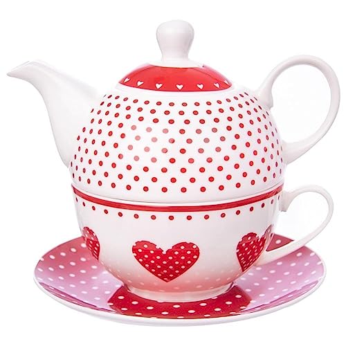 Teekanne Teekessel mit Teetasse für die Zubereitung von Tee aus Porzellan von orion group
