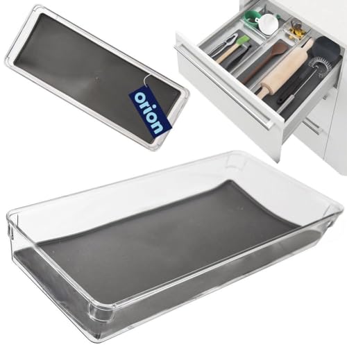 orion group - Aufbewahrungsbox mit deckel - Aufbewahrungsbehälter lebensmittel - Aufbewahrungsbox - Behälter vorratsdosen - aufbewahrungsboxen - Aufbewahrung Boxen - GREY 40x16x4,5 cm von orion group