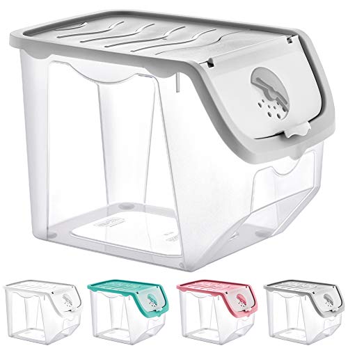 orion group - Aufbewahrungsbox mit deckel - Aufbewahrungsbehälter lebensmittel - Küchen Frischhaltedosen - Aufbewahrungsbox - Behälter vorratsdosen - plastikkisten - 12 L (Grau-transparent) von orion group