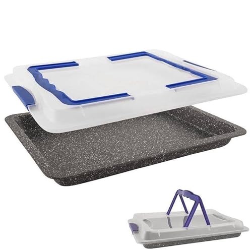 orion group Backblech Ofenblech Kuchenblech Backform mit Tragedeckel aus Granit GRANDE 43x29x7 cm orion group Backblech Ofenblech Kuchenblech Backform mit Tragedeckel aus Granit GRANDE 43x29x7 cm von orion group