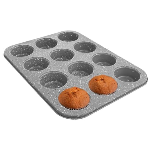 orion group Granitform Backform Muffinform Muffinblech zum Backen von Muffins aus Granit 35x26 cm GRANDE von orion group