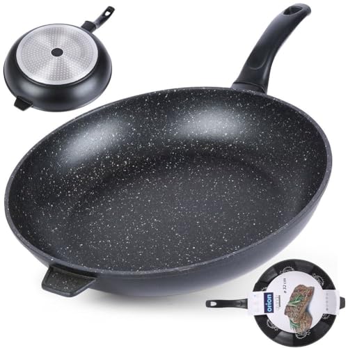 orion group - Granitpfanne - Bratpfanne antihaftbeschichtet - Pfannen -Pfanne kratzfest antihaft aus Granit GRANDE Ø 32 cm - Non stick Cooking Pan - Frying Pans - Universalpfannen - Induktion von orion group