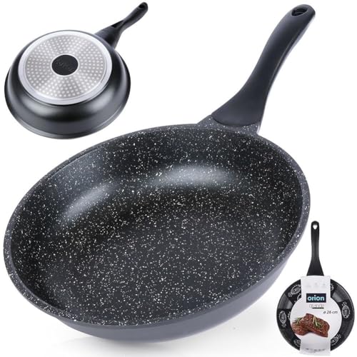 orion group - Granitpfanne - Bratpfanne antihaftbeschichtet - Pfannen -Pfanne kratzfest antihaft aus Granit GRANDE Ø 26 cm - Non stick Cooking Pan - Frying Pans - Universalpfannen - Induktion von orion group