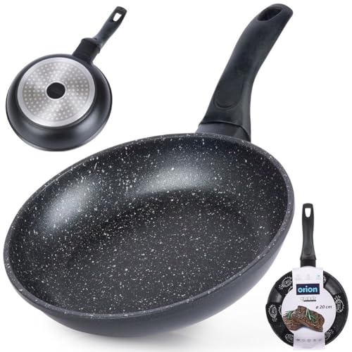 orion group - Granitpfanne - Bratpfanne antihaftbeschichtet - Pfannen -Pfanne kratzfest antihaft aus Granit GRANDE Ø 20 cm - Non stick Cooking Pan - Frying Pans - Universalpfannen - Induktion von orion group