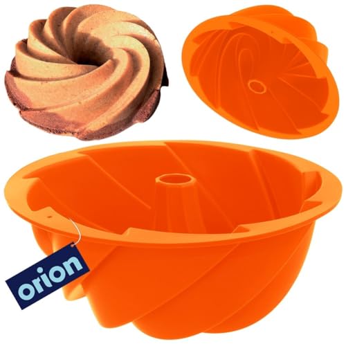 orion group Gugelhupfform aus Silikon Kuchenform Napfkuchenform mit Kamin Blume SILLINIE 23,5 cm von orion group