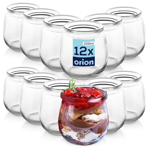 orion group Joghurtglas Dessertglas Glasbehälter Einmachgläser 200 ml 12 Stk. von orion group