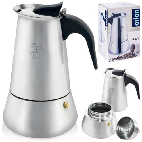 orion group Kaffeebereiter Espressokocher Espressokanne aus Edelstahl 450 ml von orion group