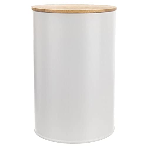 orion group Küchenbehälter Aufbewahrungsbehälter Vorratsdose aus Metall weiß mit Silikondichtung für lose Produkte WHITELINE 1,3l von orion group