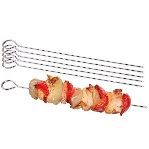 orion group Metallspieße Grillspieße Fleischspieße Schaschlikspieße Grillwerkzeug Set 6-TLG. 6-St., 23,5 cm von orion group