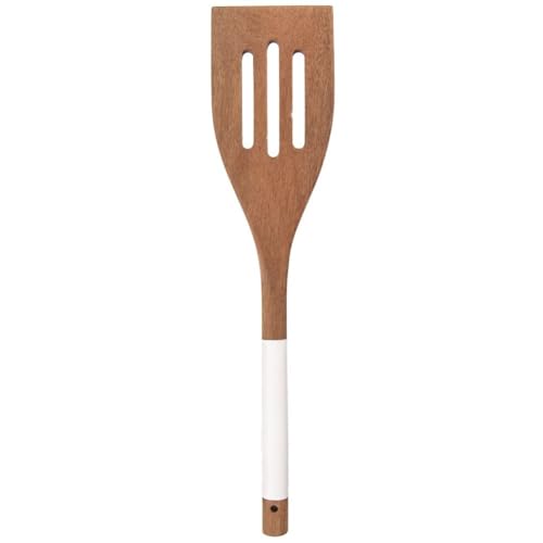 Pfannenwender Schlitzwender Küchenwender Bratwender aus Holz 30 cm WHITELINE von orion group