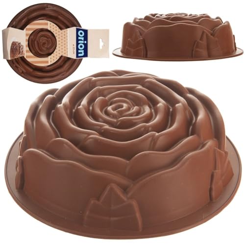 orion group Silikonform Gugelhupfform aus Silikon Kuchenform Napfkuchenform Rose SILLINIE 25 cm von orion group