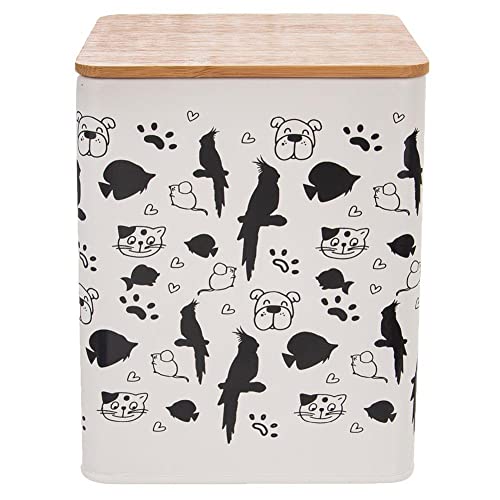 orion group Tierfutterbehälter Futterdose aus Metall für Hundefutter Katzenfutter mit Bambusdeckel 14x14x17 cm orion group Tierfutterbehälter Futterdose aus Metall für Hundefutter Katzenfutter mit Bambusdeckel 14x14x17 cm von orion group