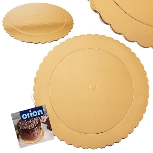 orion group Tortenboden Tortenplatte Tortenpappscheibe Kuchenplatte Gold 26 cm von orion group