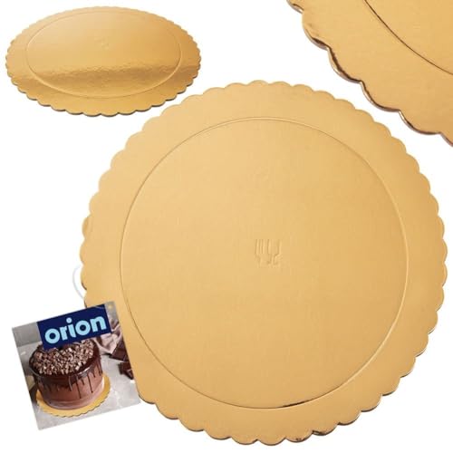 orion group Tortenboden Tortenplatte Tortenpappscheibe Kuchenplatte Gold 30 cm von orion group