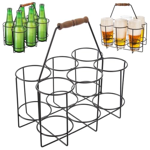 orion group Tragekiste für Flaschen Bierträger Flaschenträger Flaschenkiste Flaschenkorb aus Metall Radka von orion group